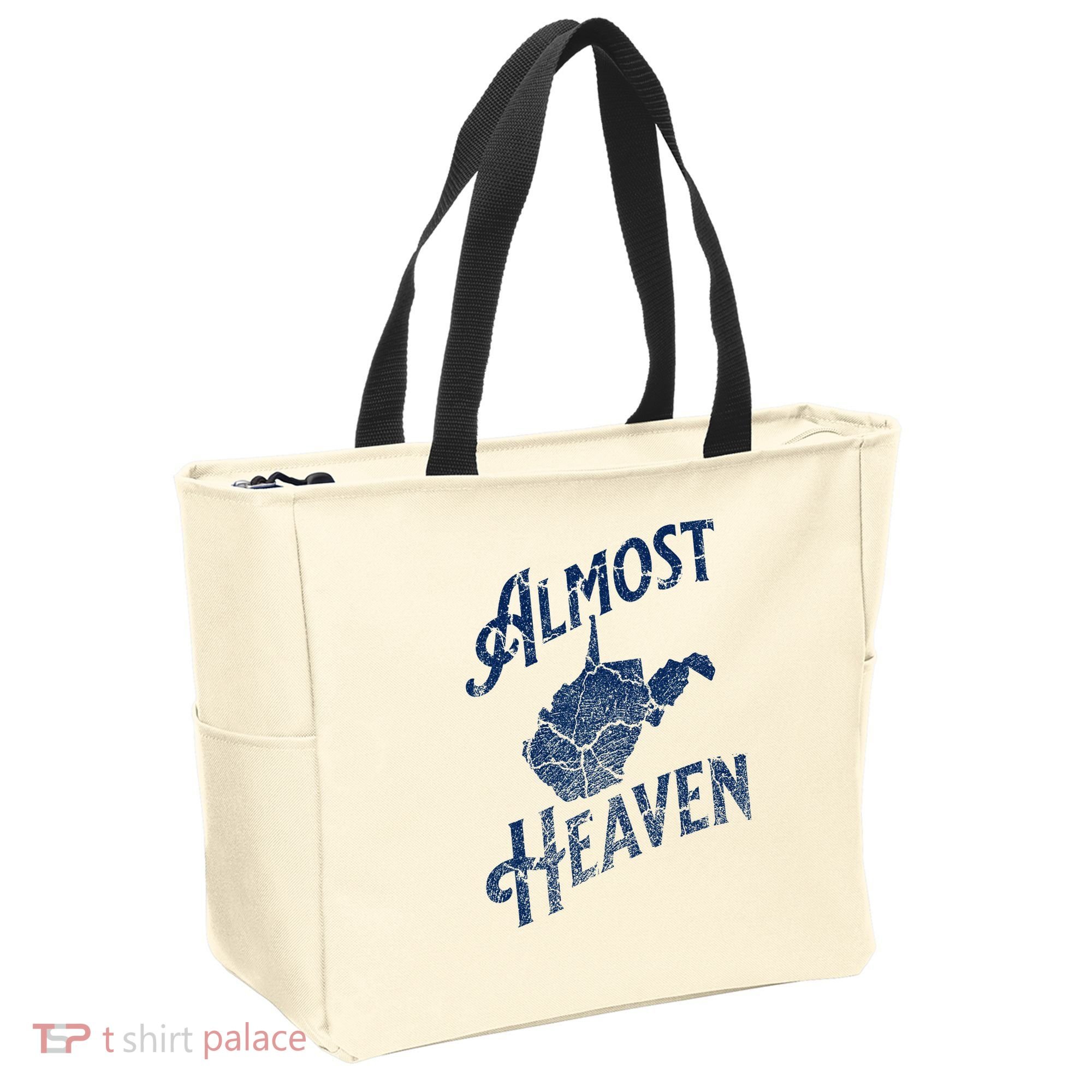 Almost Heaven Home West Virginia Map 304 Wv Tote Bag