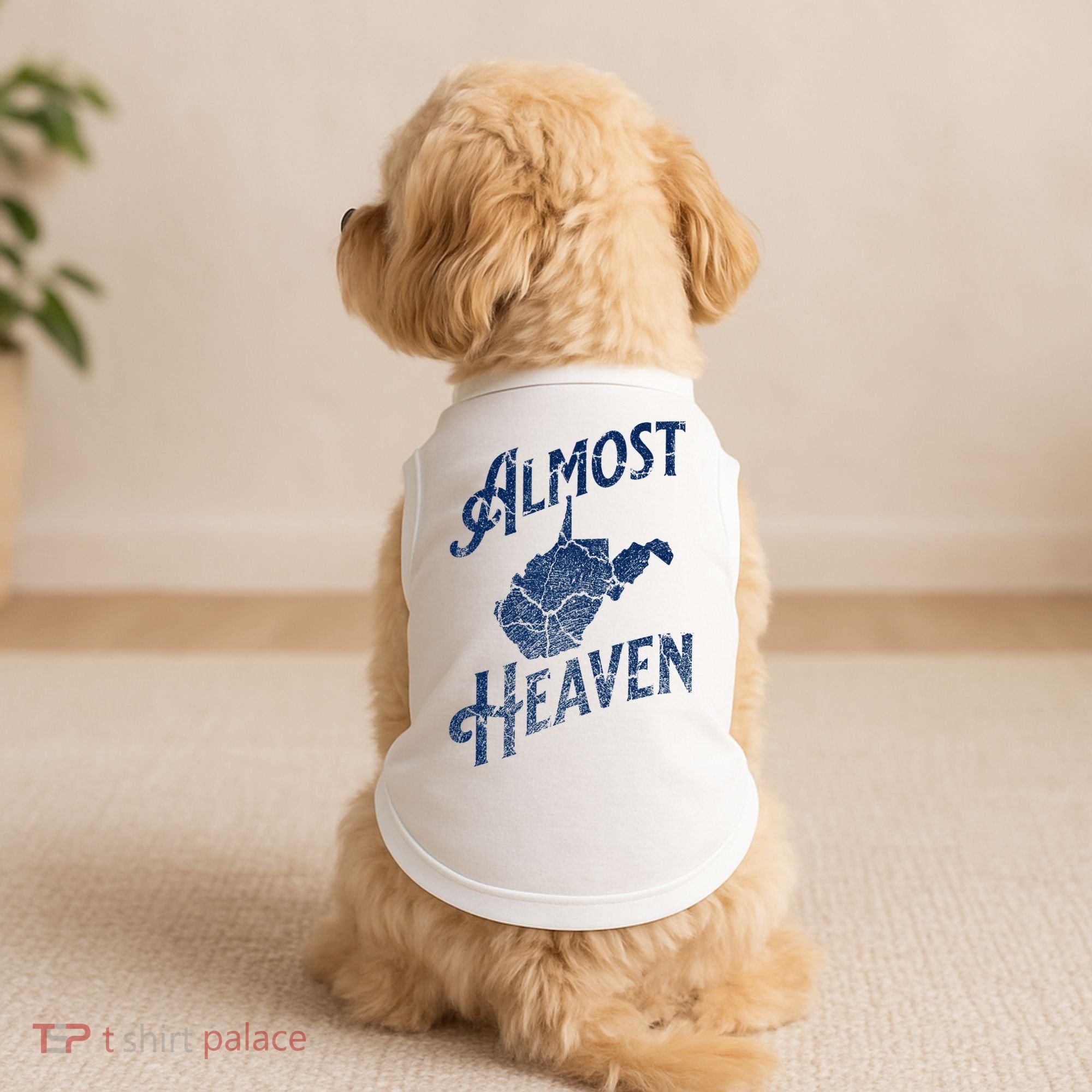 Almost Heaven Home West Virginia Map 304 Wv Doggie Tank