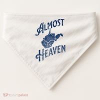 Almost Heaven Home West Virginia Map 304 Wv USA-Made Doggie Bandana thumb 0