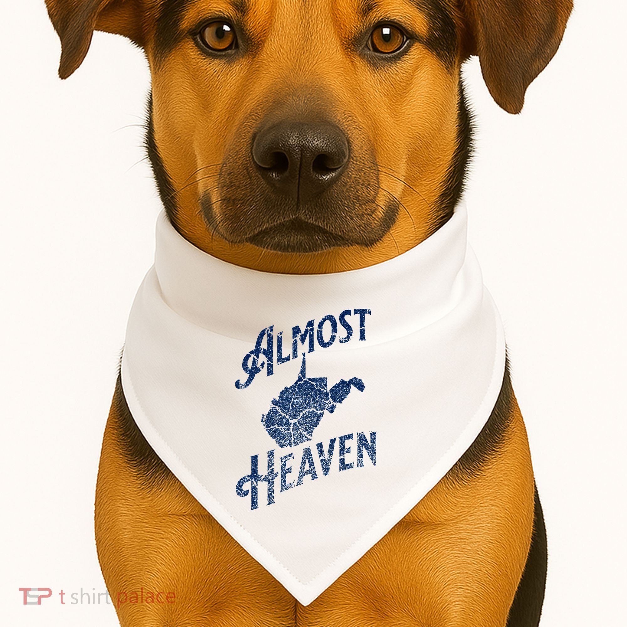 Almost Heaven Home West Virginia Map 304 Wv USA-Made Doggie Bandana