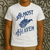 Almost Heaven Home West Virginia Map 304 Wv T-Shirt thumb 3