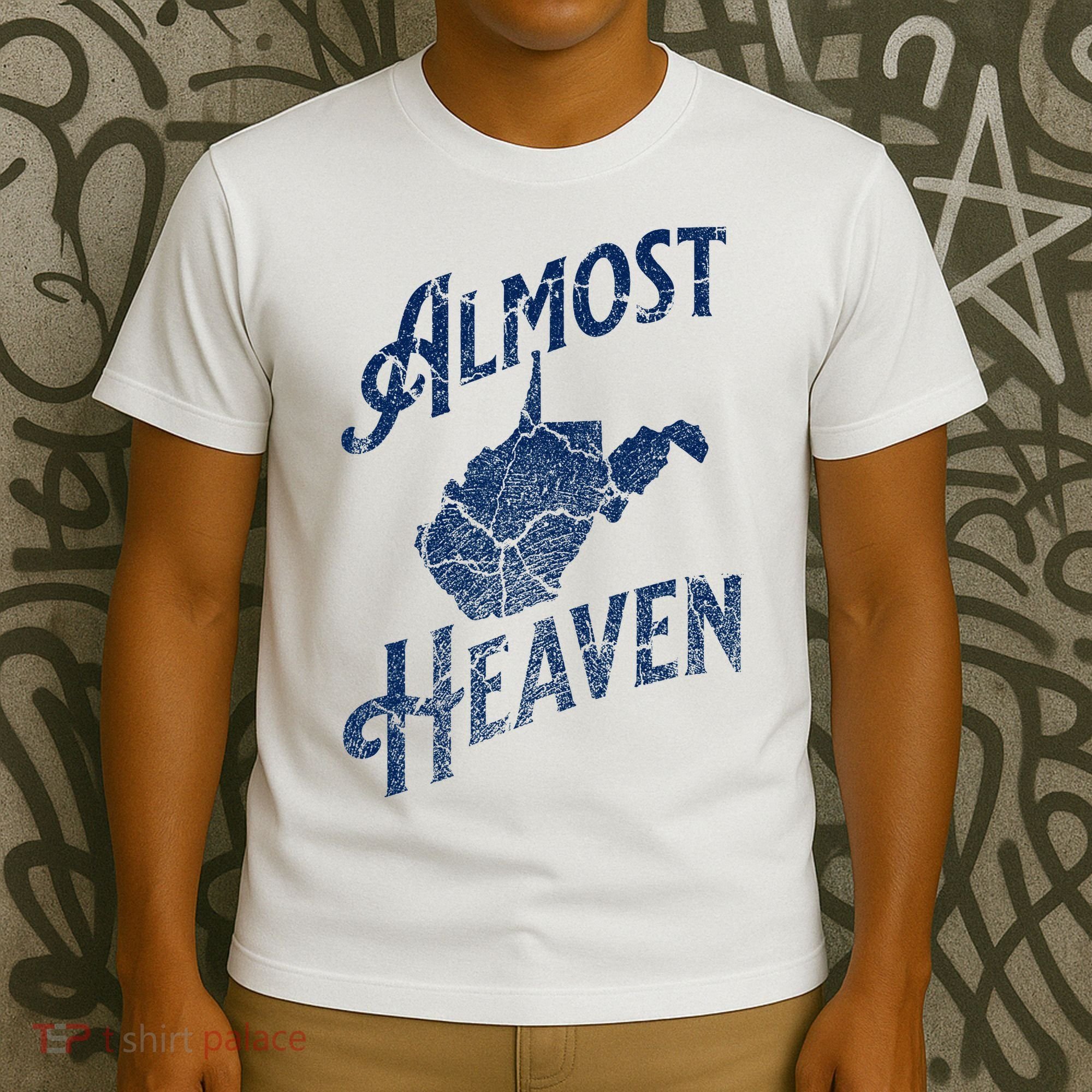 Almost Heaven Home West Virginia Map 304 Wv T-Shirt