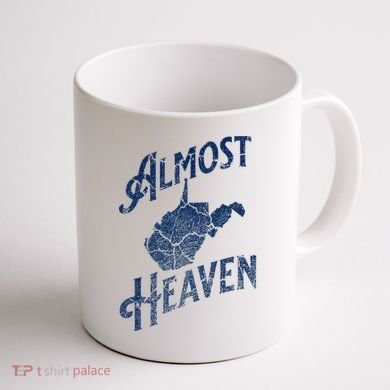 Almost Heaven Home West Virginia Map 304 Wv Coffee Mug back