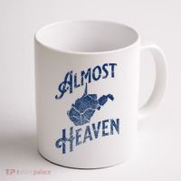 Almost Heaven Home West Virginia Map 304 Wv Coffee Mug thumb 1