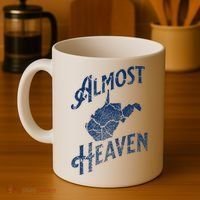 Almost Heaven Home West Virginia Map 304 Wv Coffee Mug thumb 4