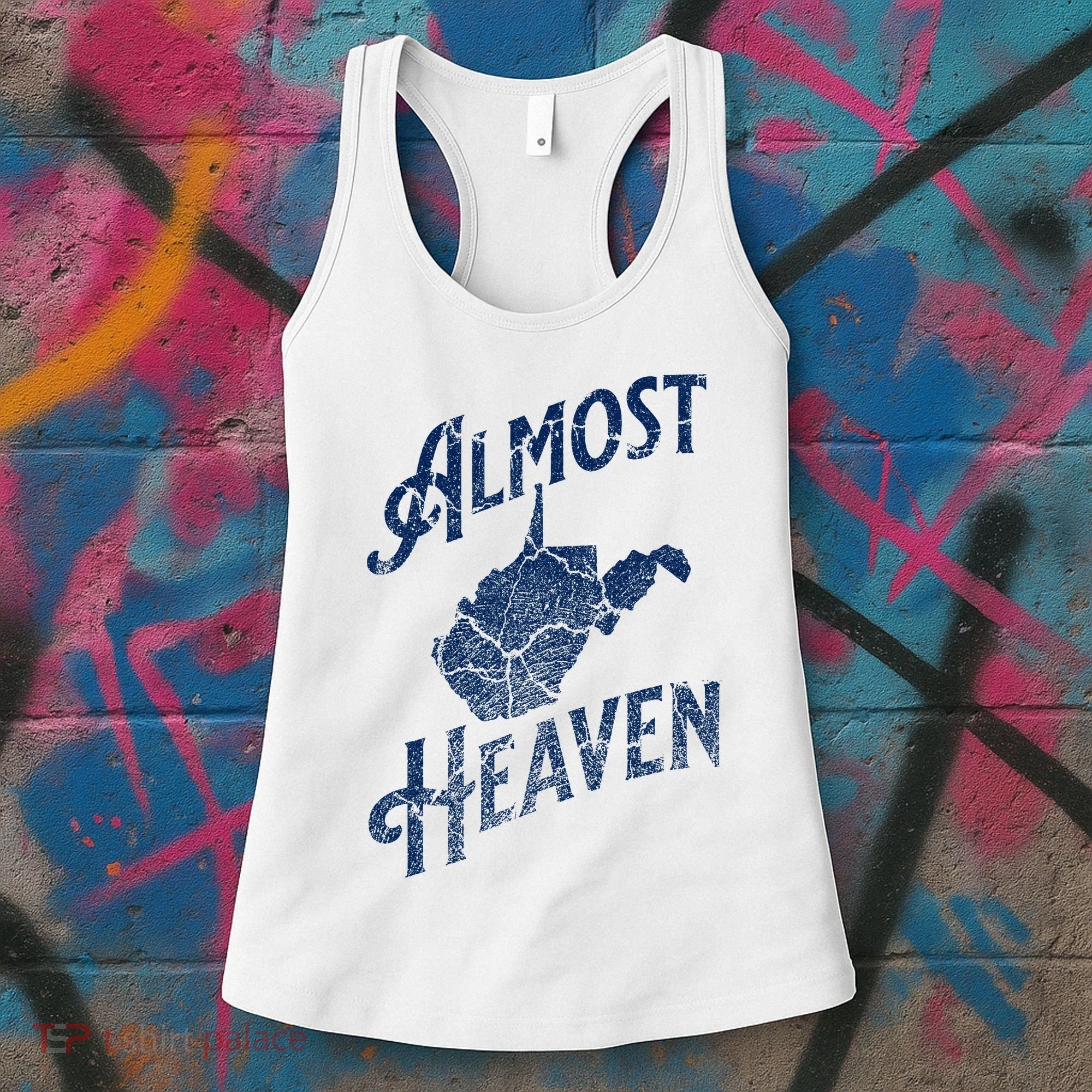 Almost Heaven Home West Virginia Map 304 Wv Women's Tank Top