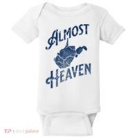 Almost Heaven Home West Virginia Map 304 Wv Baby Bodysuit thumb 0