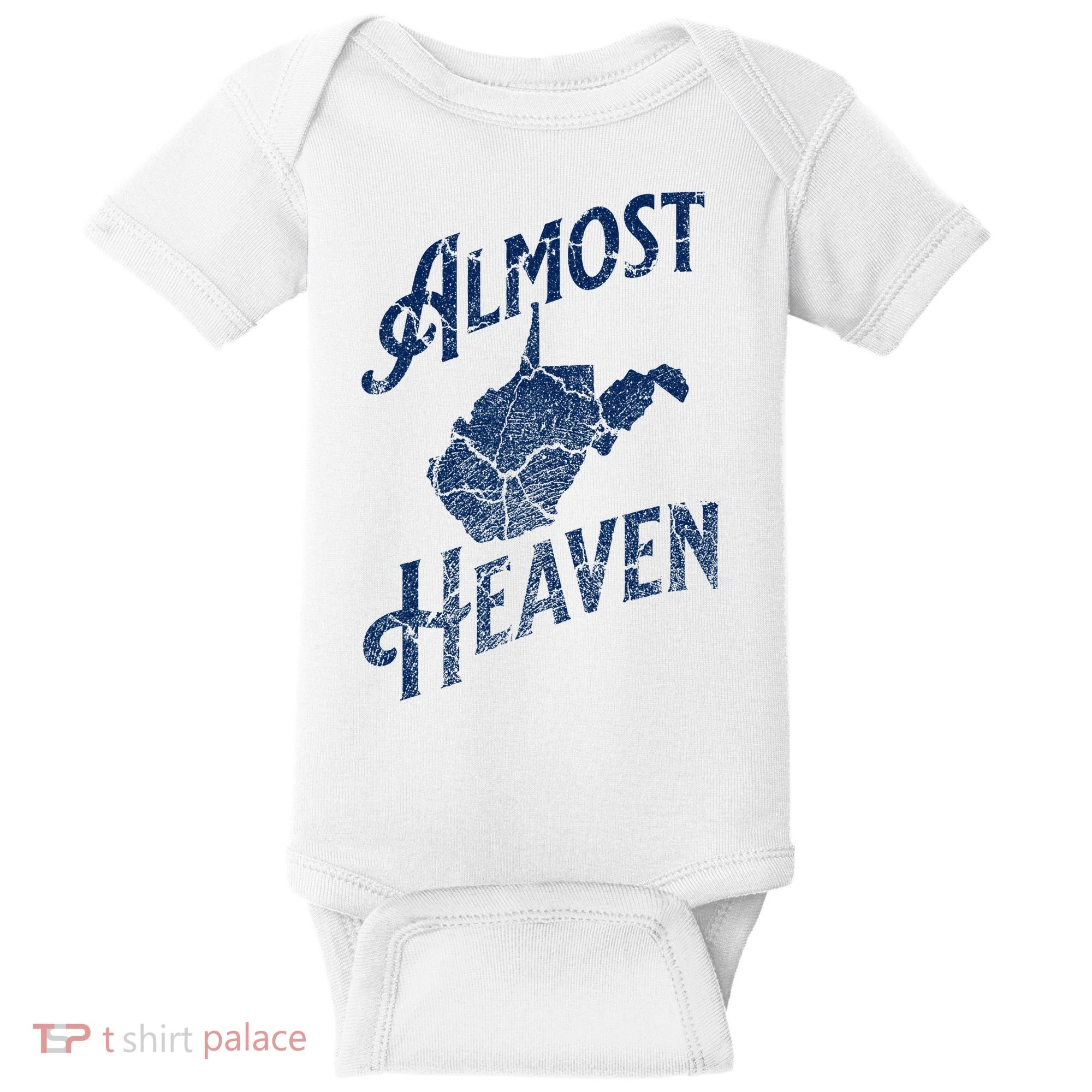 Almost Heaven Home West Virginia Map 304 Wv Baby Bodysuit