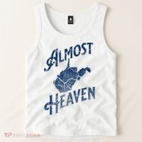Almost Heaven Home West Virginia Map 304 Wv Tank Top thumb 2
