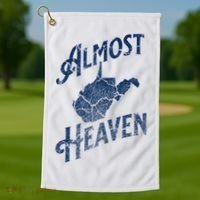 Almost Heaven Home West Virginia Map 304 Wv Golf Towel thumb 1