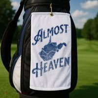 Almost Heaven Home West Virginia Map 304 Wv Golf Towel thumb 2