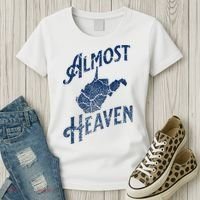 Almost Heaven Home West Virginia Map 304 Wv Women's T-Shirt thumb 3