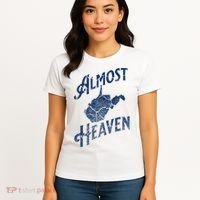 Almost Heaven Home West Virginia Map 304 Wv Women's T-Shirt thumb 4