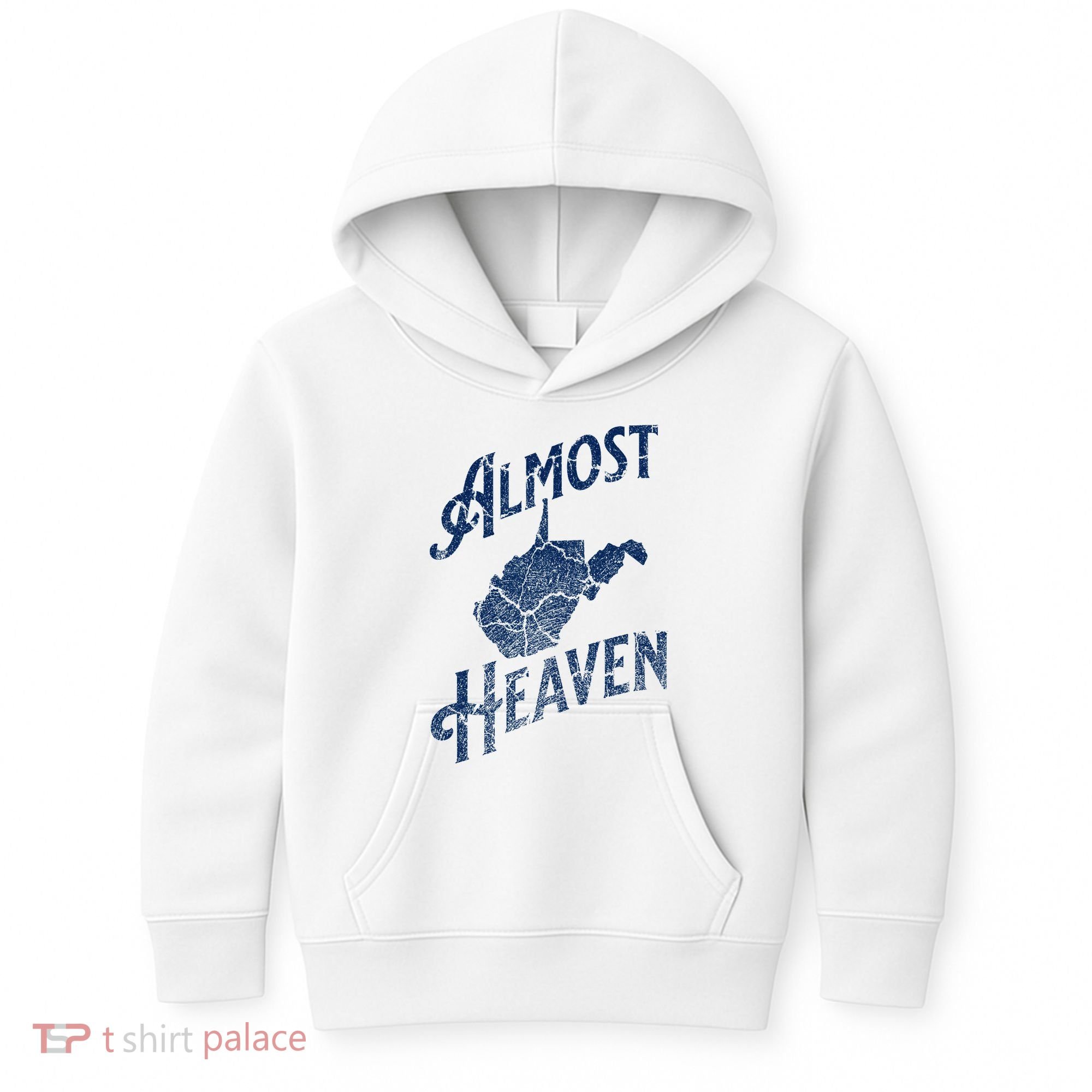 Almost Heaven Home West Virginia Map 304 Wv Kids Hoodie