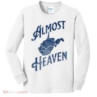 Almost Heaven Home West Virginia Map 304 Wv Kids Long Sleeve Shirt thumb 0