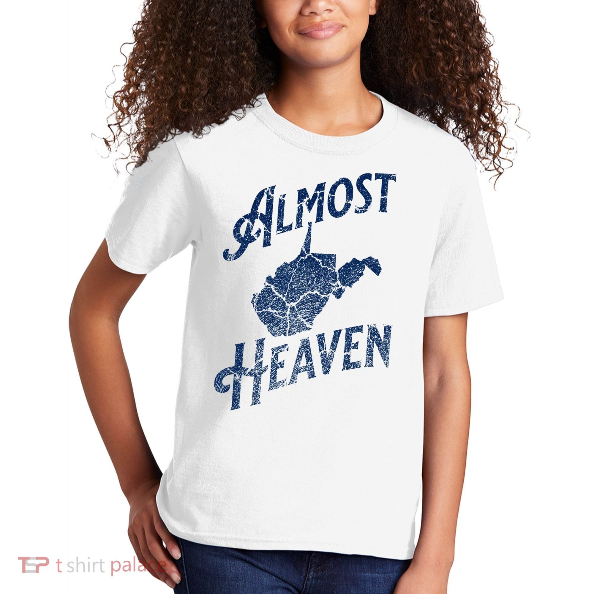 Almost Heaven Home West Virginia Map 304 Wv Kids T-Shirt