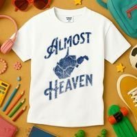 Almost Heaven Home West Virginia Map 304 Wv Kids T-Shirt thumb 3