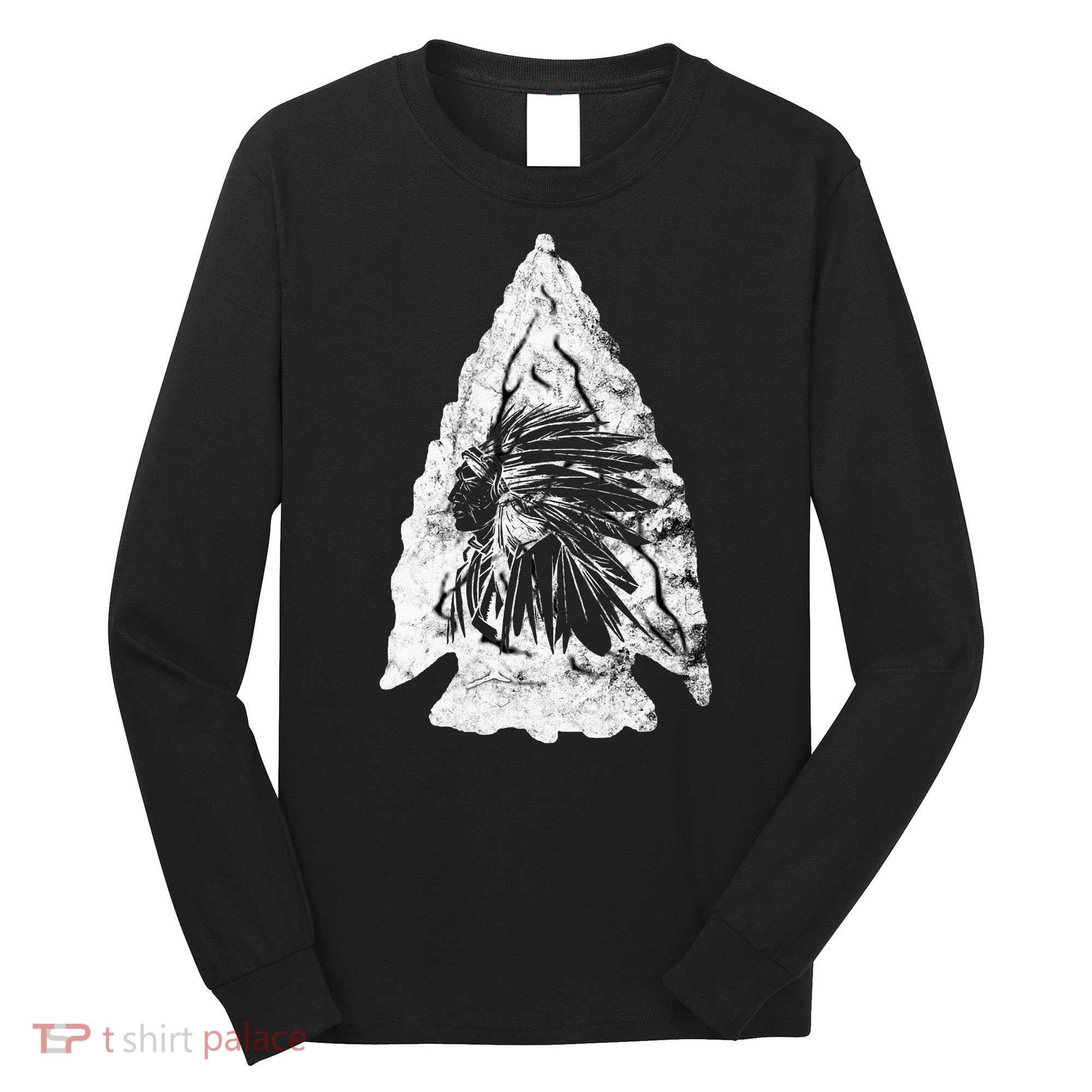 Arrowhead Hunter Indian Chief Relic Hunting Native American Long Sleeve Shirt