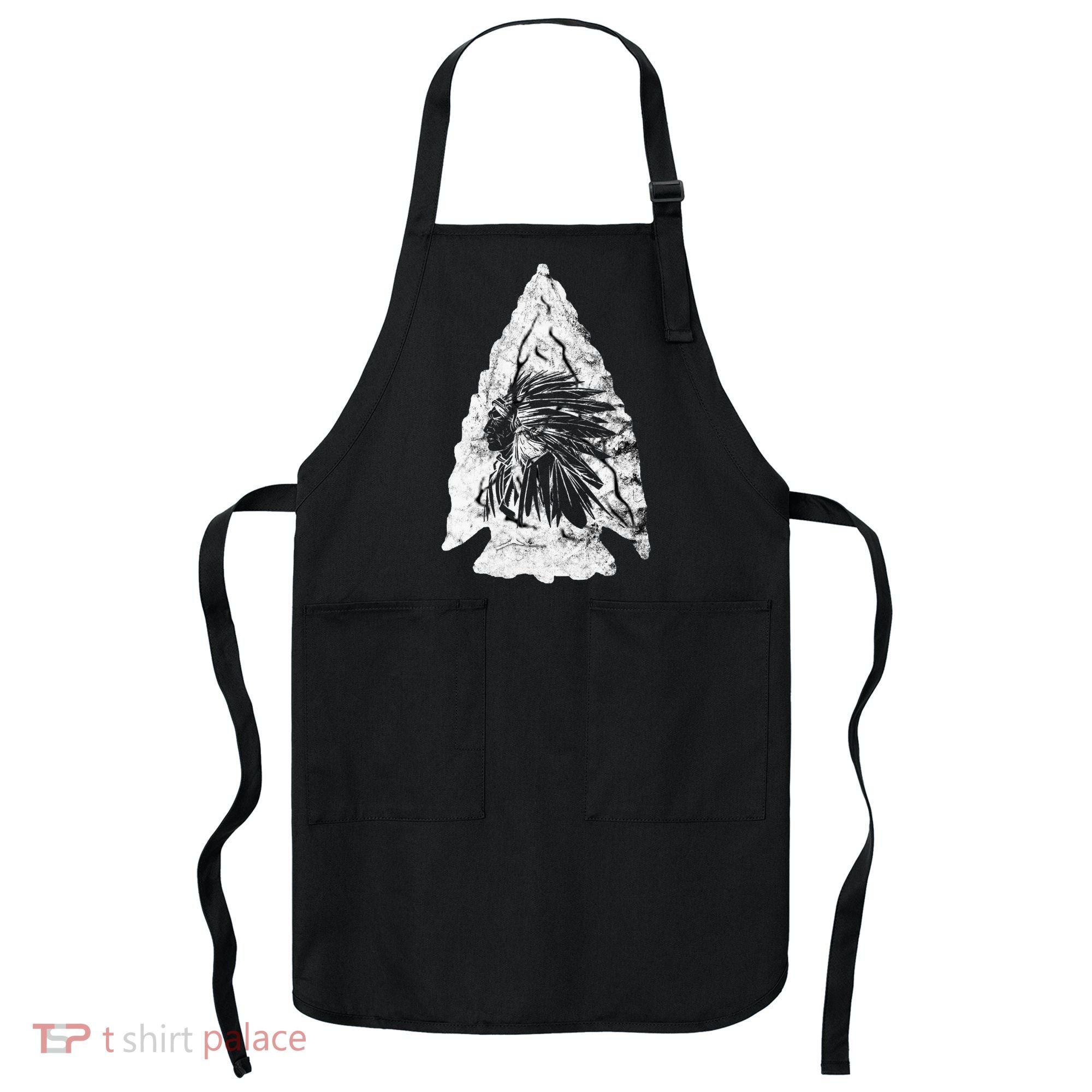 Arrowhead Hunter Indian Chief Relic Hunting Native American Apron