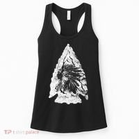 Arrowhead Hunter Indian Chief Relic Hunting Native American Women's Tank Top thumb 0