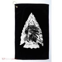 Arrowhead Hunter Indian Chief Relic Hunting Native American Golf Towel thumb 0