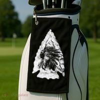 Arrowhead Hunter Indian Chief Relic Hunting Native American Golf Towel thumb 2