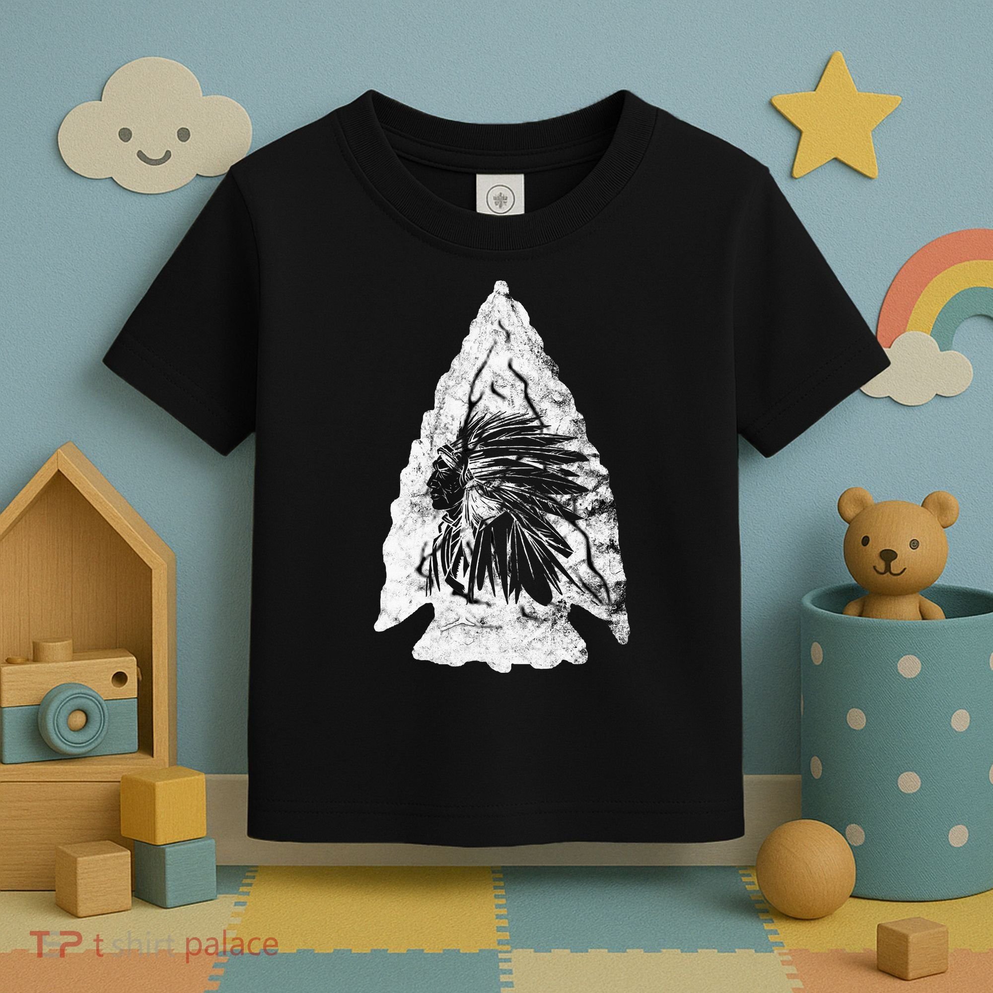 Arrowhead Hunter Indian Chief Relic Hunting Native American Toddler T-Shirt