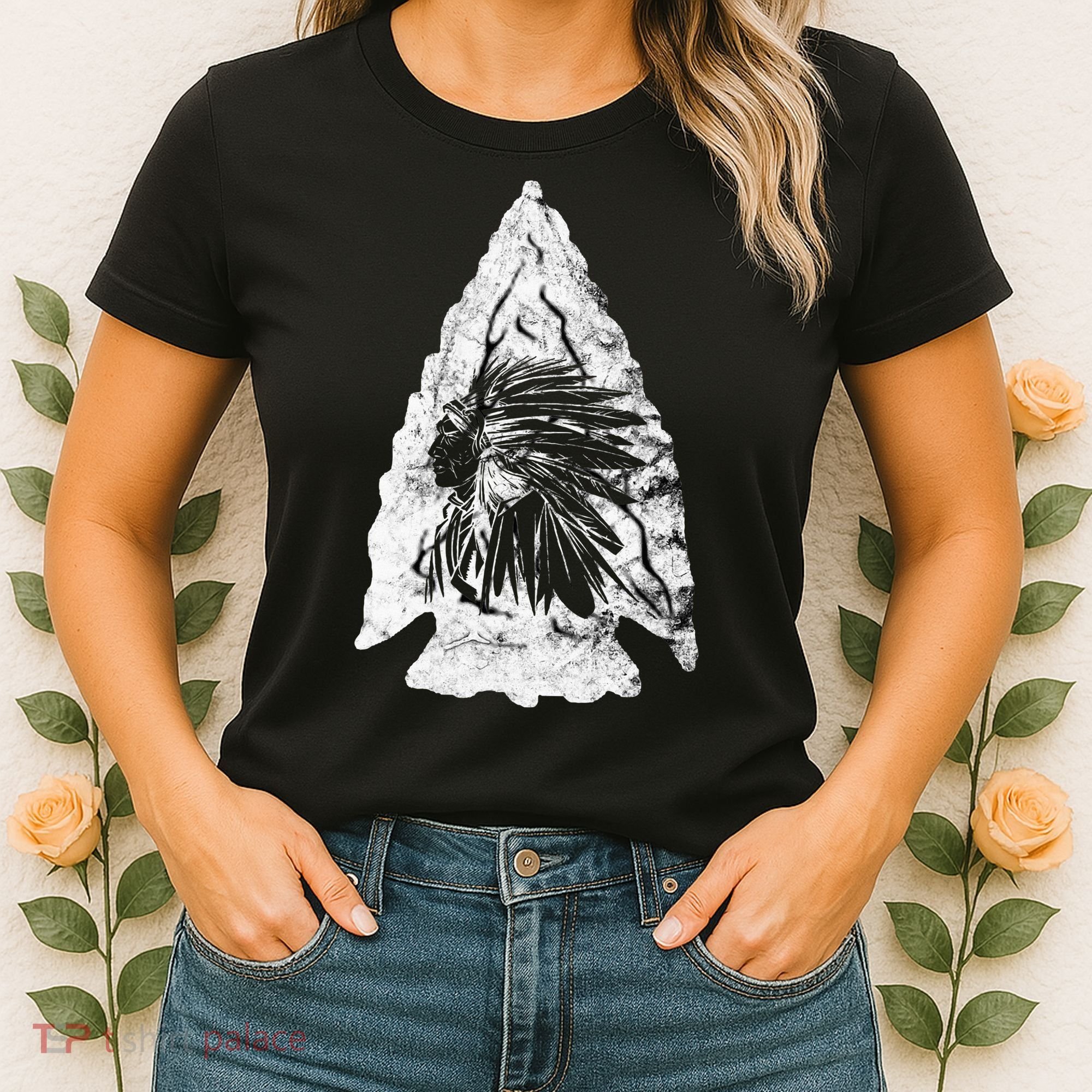Arrowhead Hunter Indian Chief Relic Hunting Native American Women's T-Shirt