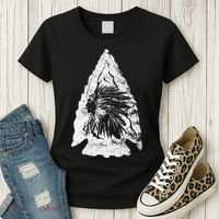 Arrowhead Hunter Indian Chief Relic Hunting Native American Women's T-Shirt thumb 3