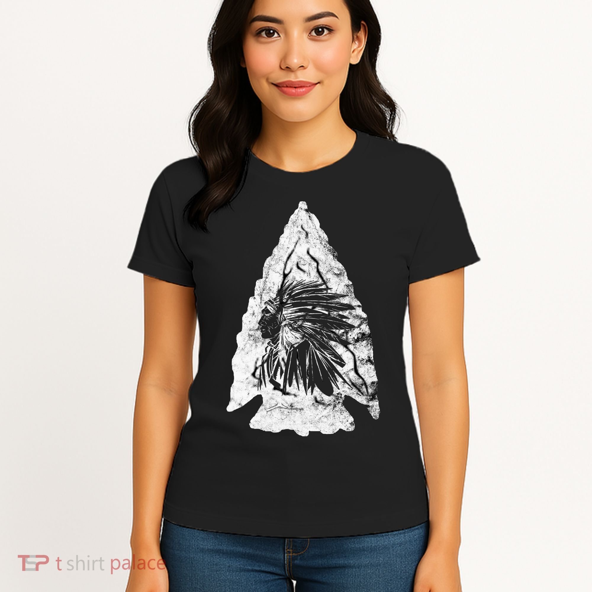 Arrowhead Hunter Indian Chief Relic Hunting Native American Women's T-Shirt