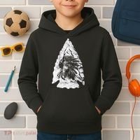 Arrowhead Hunter Indian Chief Relic Hunting Native American Kids Hoodie thumb 2