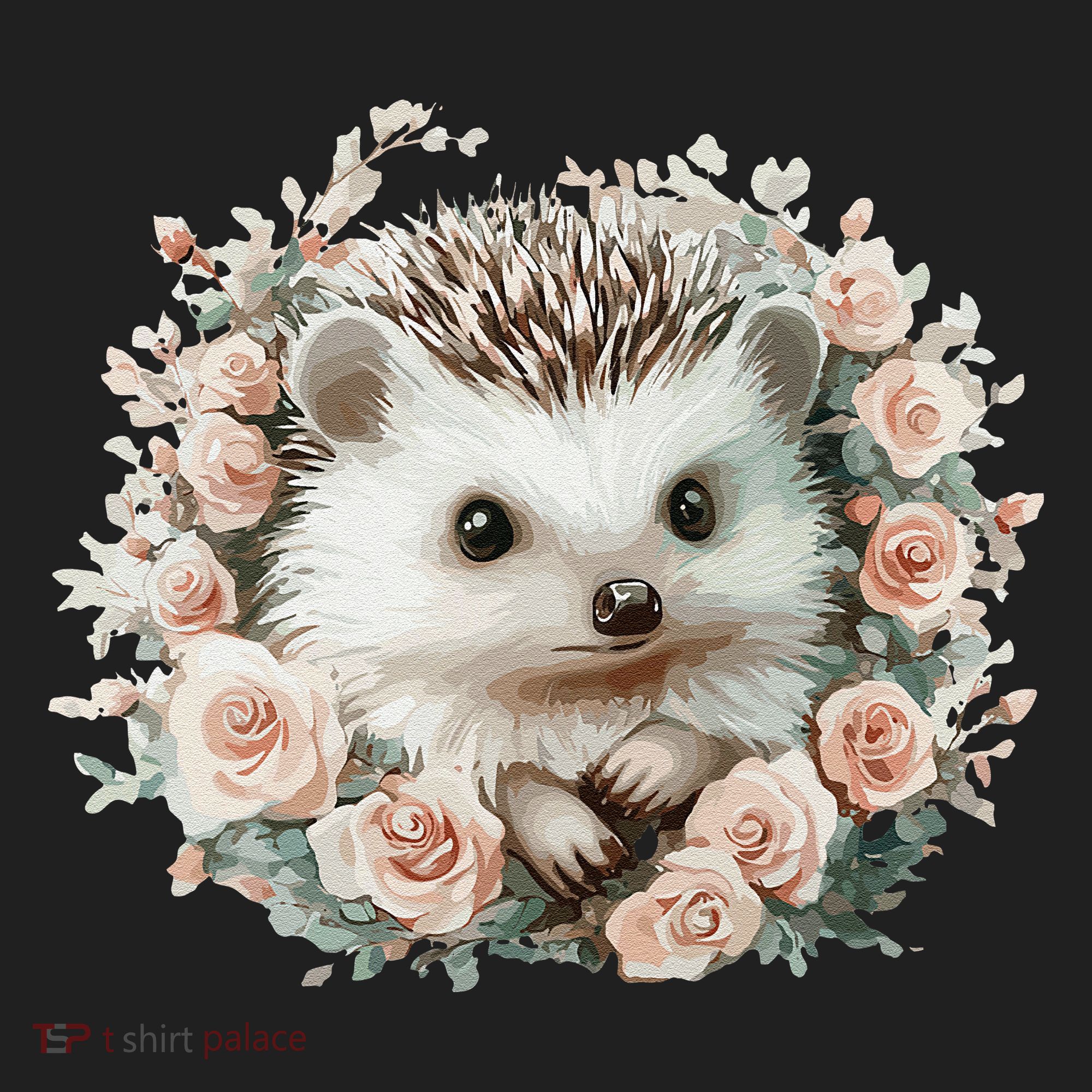 Adorable Hedgehog In Floral Frame Tumbler