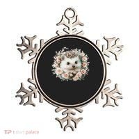 Adorable Hedgehog In Floral Frame Ornament thumb 0