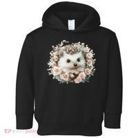 Adorable Hedgehog In Floral Frame Toddler Hoodie thumb 0