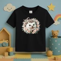 Adorable Hedgehog In Floral Frame Toddler T-Shirt thumb 3