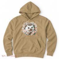 Adorable Hedgehog In Floral Frame Hoodie thumb 0