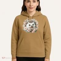 Adorable Hedgehog In Floral Frame Hoodie thumb 5