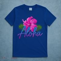 Aloha Hawaiian Islands Hawaii Surf Hibiscus Flower Surfer Cool Gift T-Shirt thumb 5