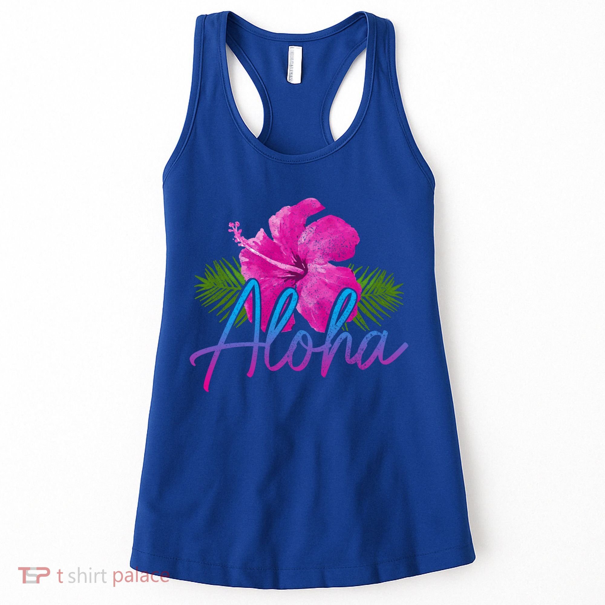 Aloha Hawaiian Islands Hawaii Surf Hibiscus Flower Surfer Cool Gift Women's Tank Top
