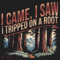 Adventure Hiking I Came I Saw I Tripped On A Root Golf Towel thumb 3