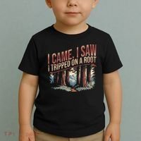 Adventure Hiking I Came I Saw I Tripped On A Root Toddler T-Shirt thumb 2