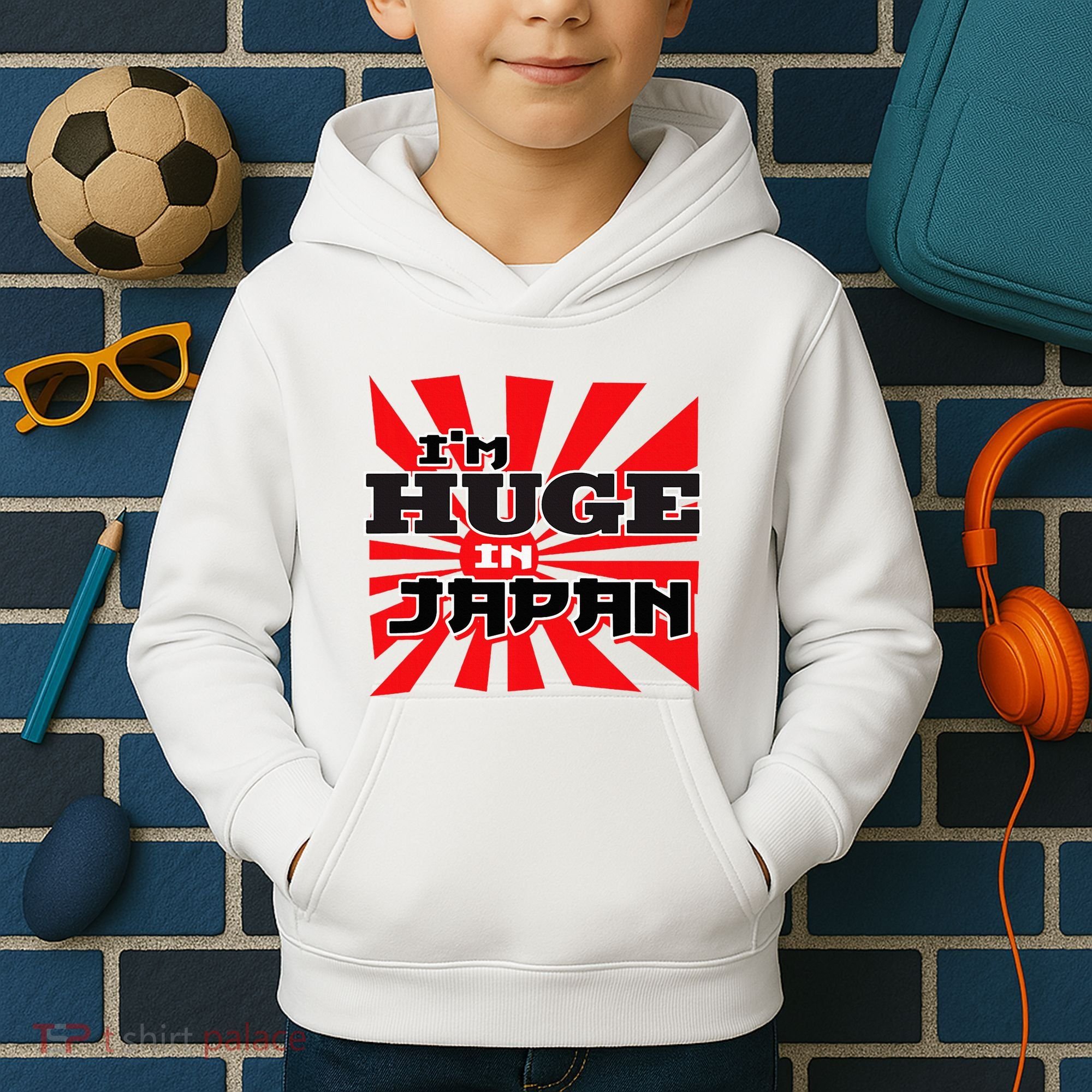 Asian Humor IM Huge In Japan Nerd Kids Hoodie