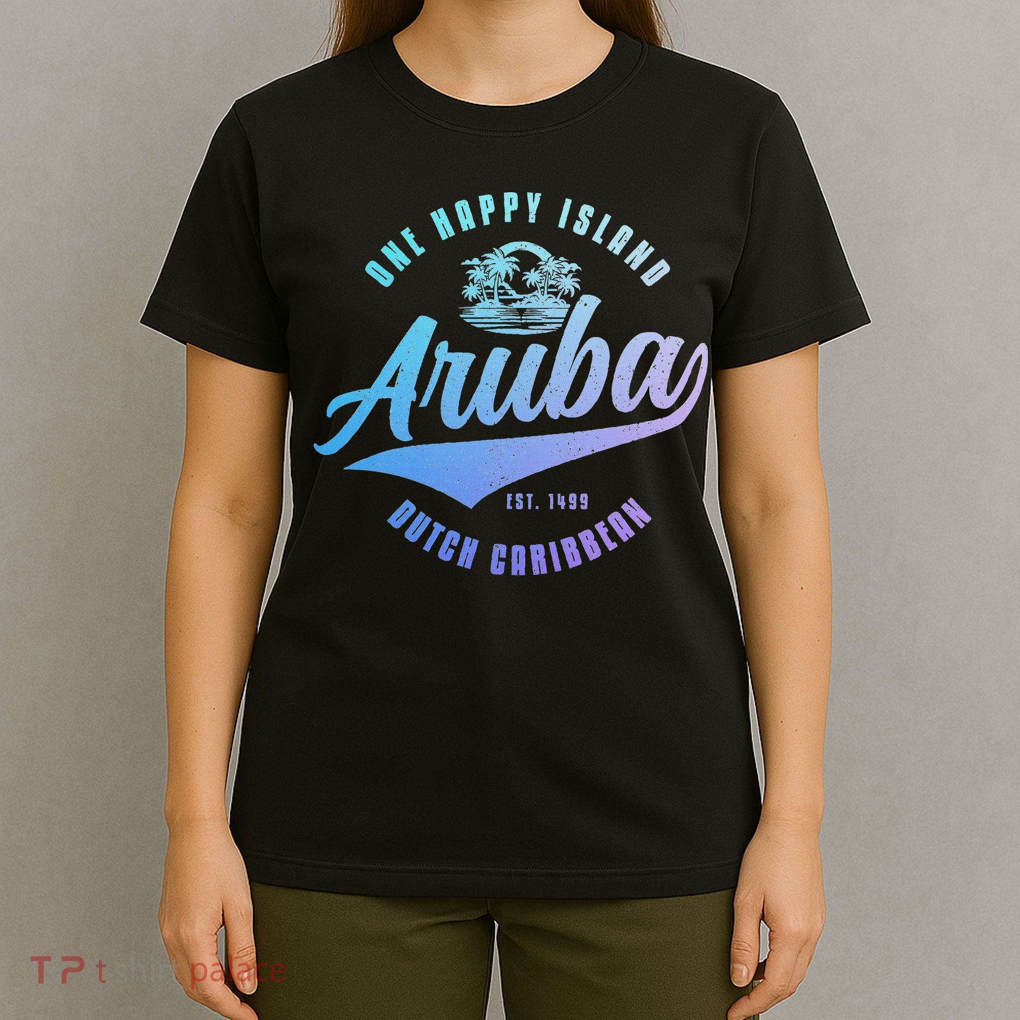 Aruba Happy Island Craibbean Souvenir Pride Vintage T-Shirt