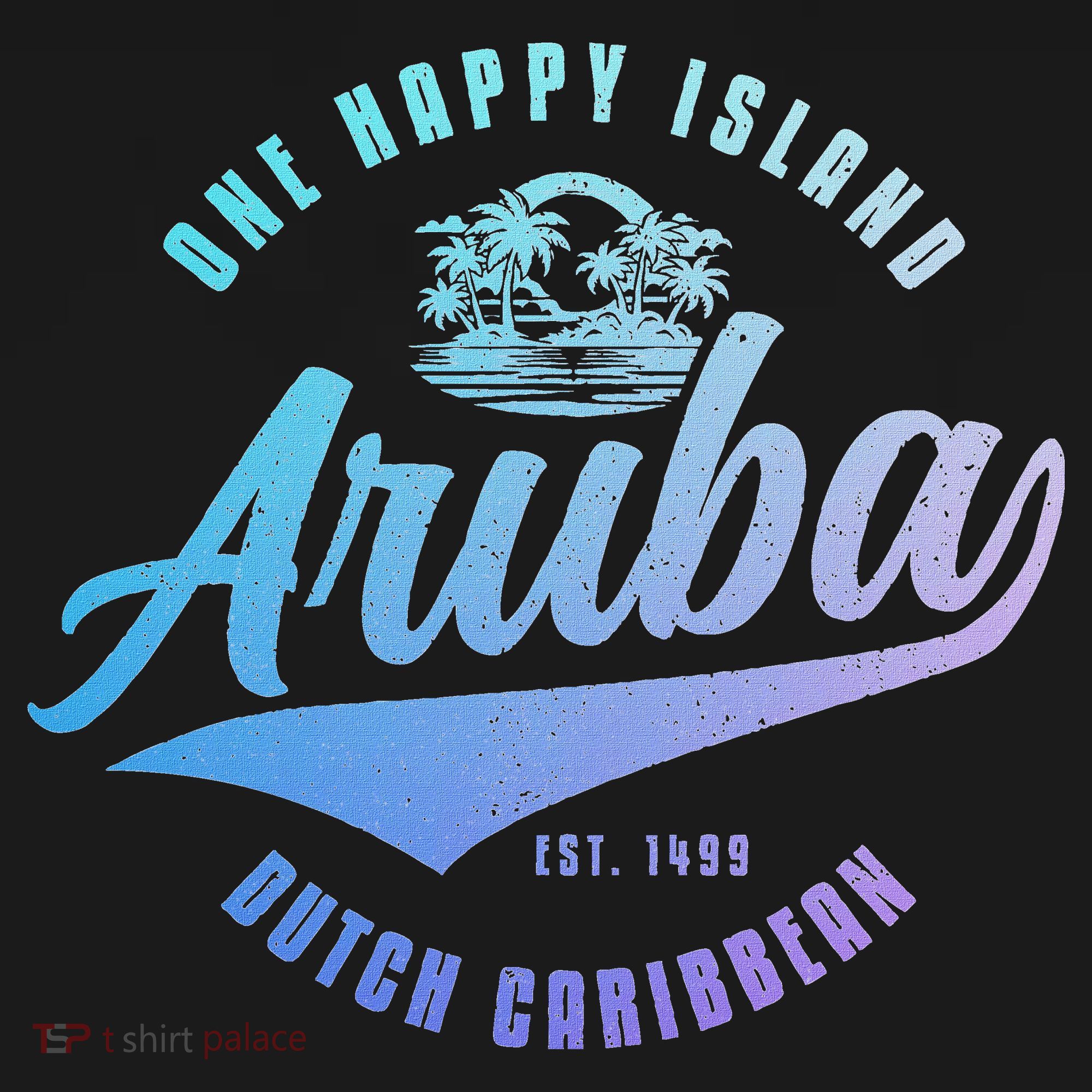 Aruba Happy Island Craibbean Souvenir Pride Vintage T-Shirt