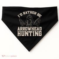 Arrowhead Hunter ID Rather Be Arrowhead Hunting USA-Made Doggie Bandana thumb 0