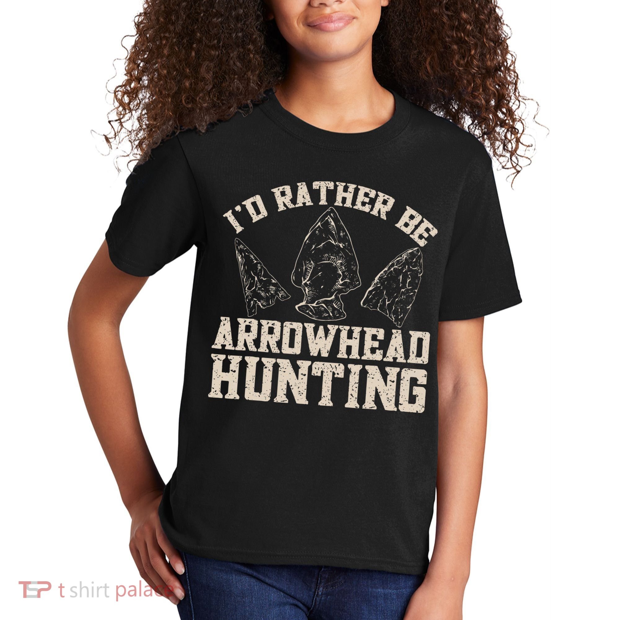 Arrowhead Hunter ID Rather Be Arrowhead Hunting Kids T-Shirt