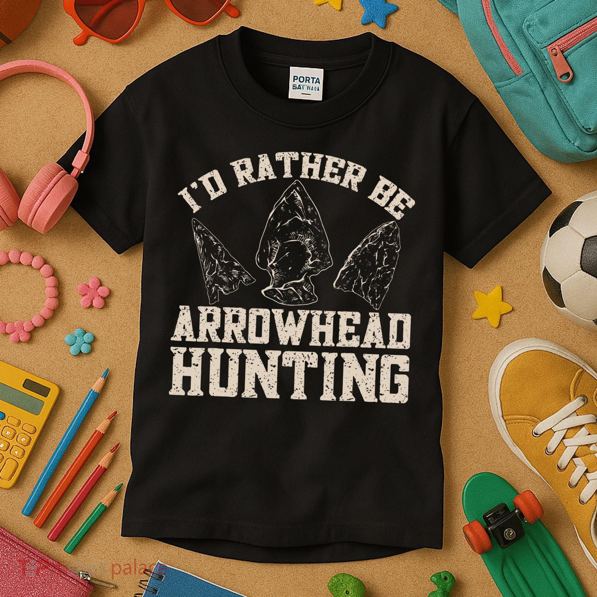 Arrowhead Hunter ID Rather Be Arrowhead Hunting Kids T-Shirt