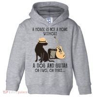 A House Is Not A Home Without A Dog And Guitar Or Two Toddler Hoodie thumb 0