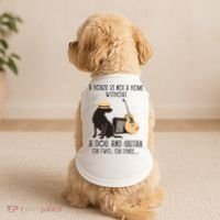A House Is Not A Home Without A Dog And Guitar Or Two Doggie Tank thumb 2