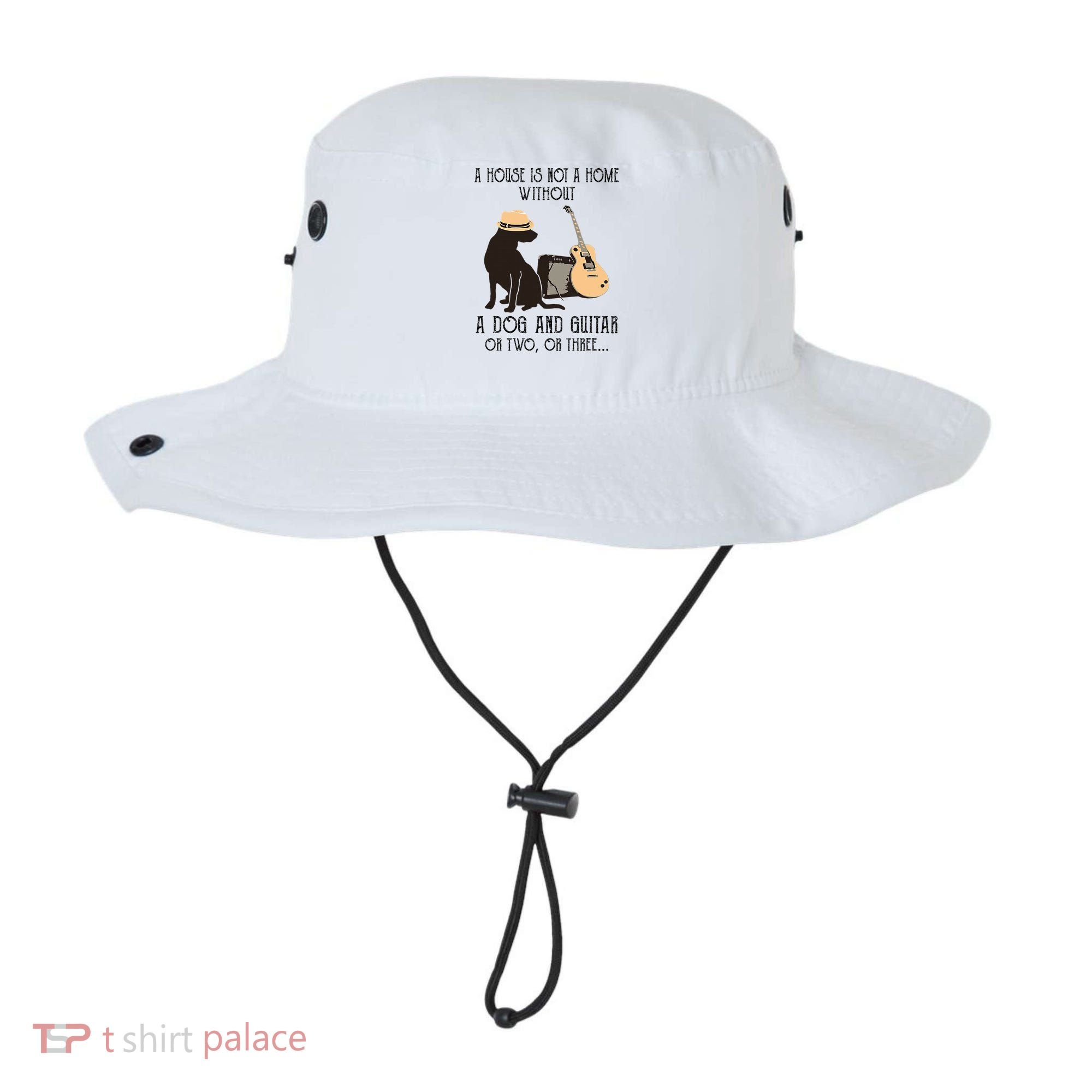 A House Is Not A Home Without A Dog And Guitar Or Two Bucket Hat